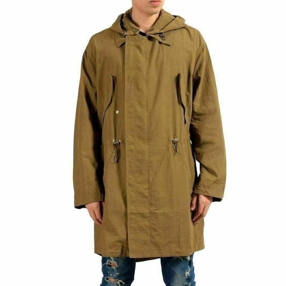 Versace Collection Mens Olive Full Zip Windbreaker